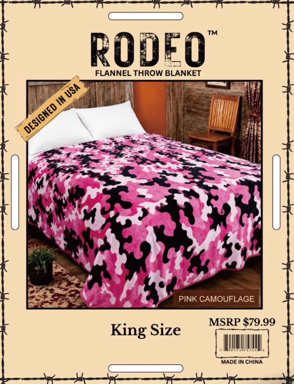 AMAZING COLOR COMBINATION OF PINK BLACK AND HOT PINK KING OVERSIZED BLANKET