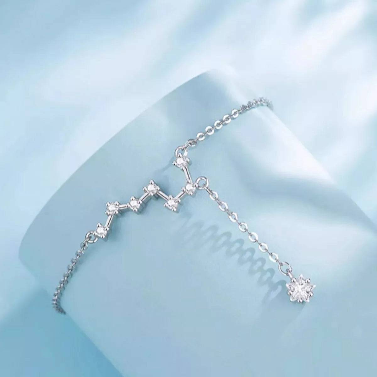 .925 STERLING SILVER ZIRCON ANKLET