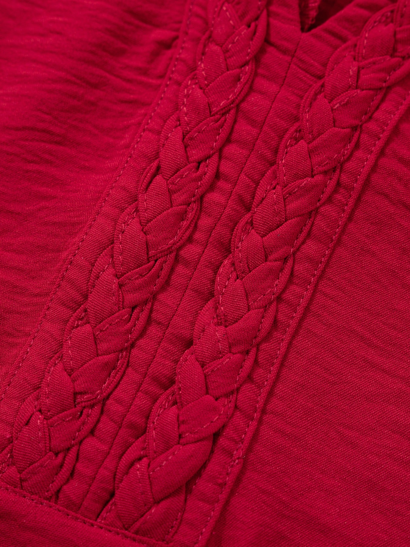 Braided Detail Half Sleeve Blouse