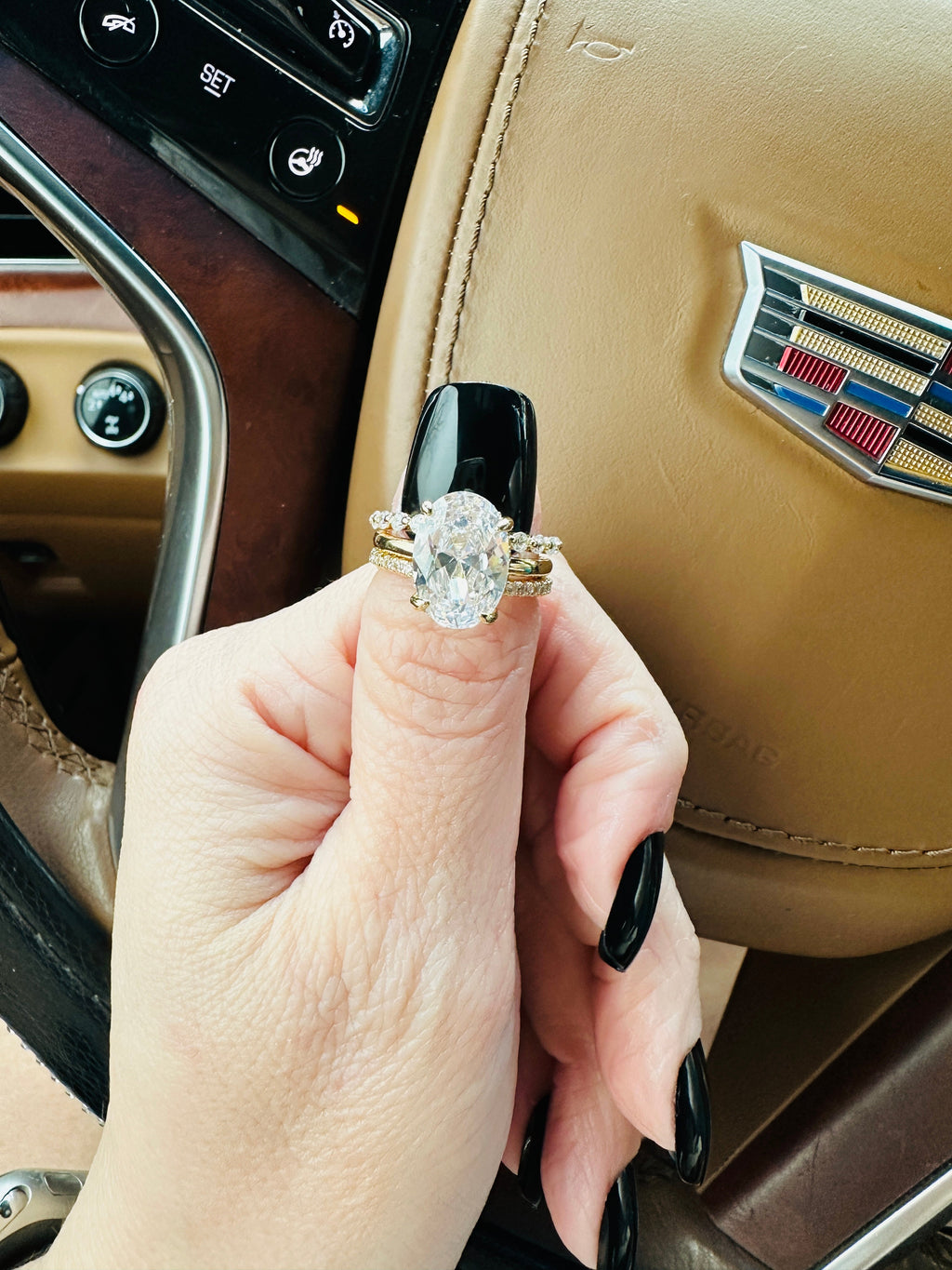 ALESSANDRA 3-PIECE LUXE RING SET - GOLD RING