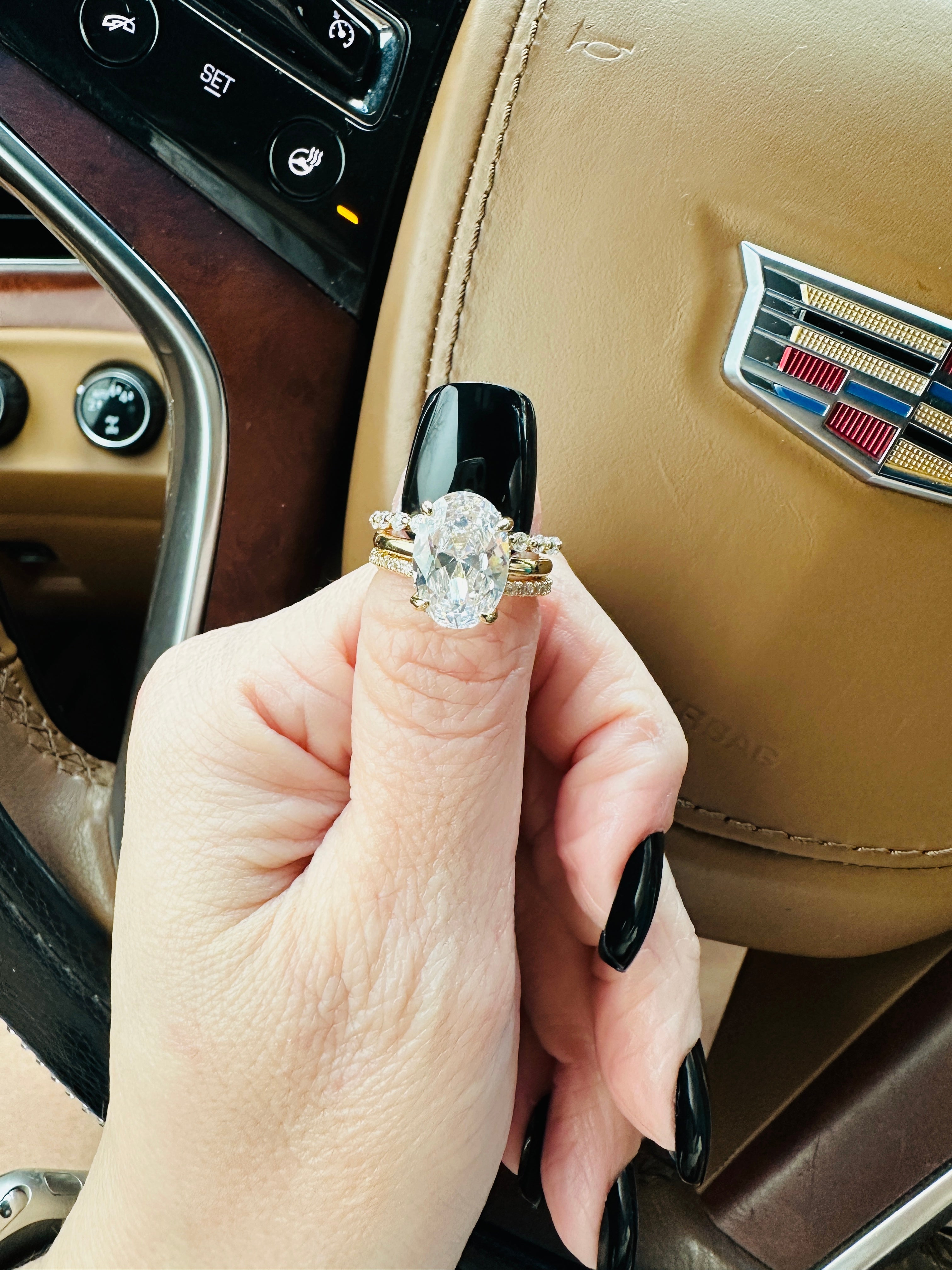 ALESSANDRA 3-PIECE LUXE RING SET - GOLD RING
