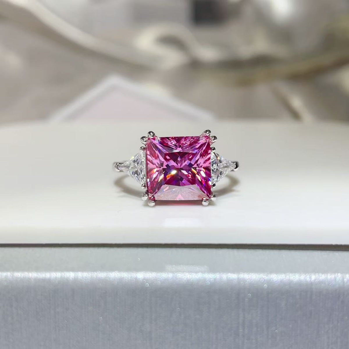 5 CARAT MOISSANITE .925 STERLING SILVER RING RINGS