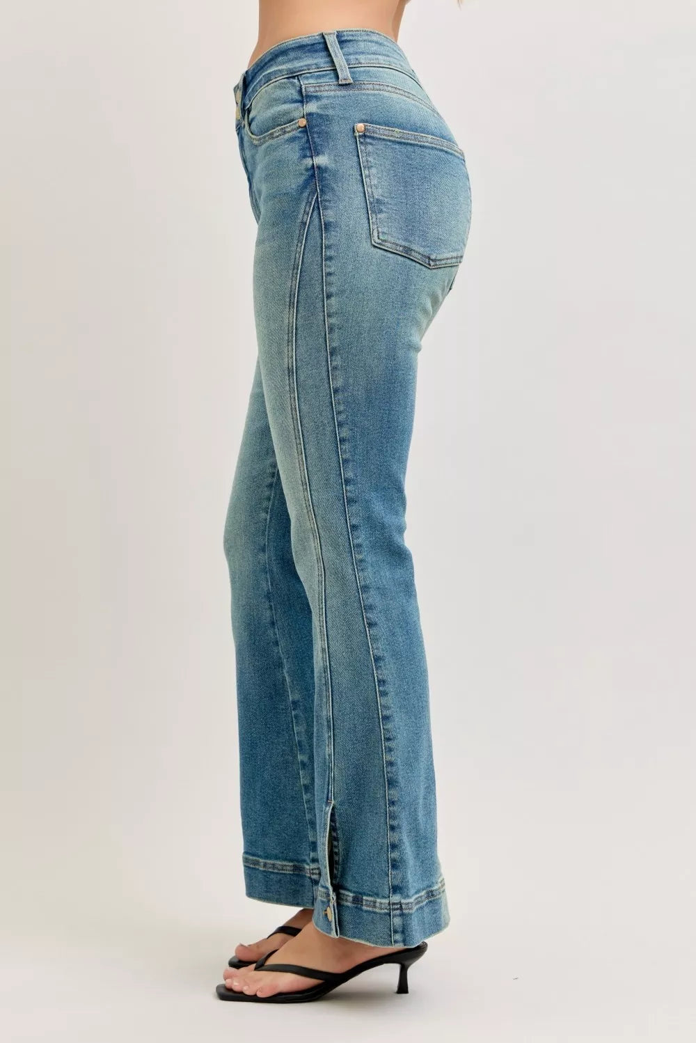 JUDY BLUE HIGH WAIST VINTAGE WASH FLARE JEANS Judy Blue Denim