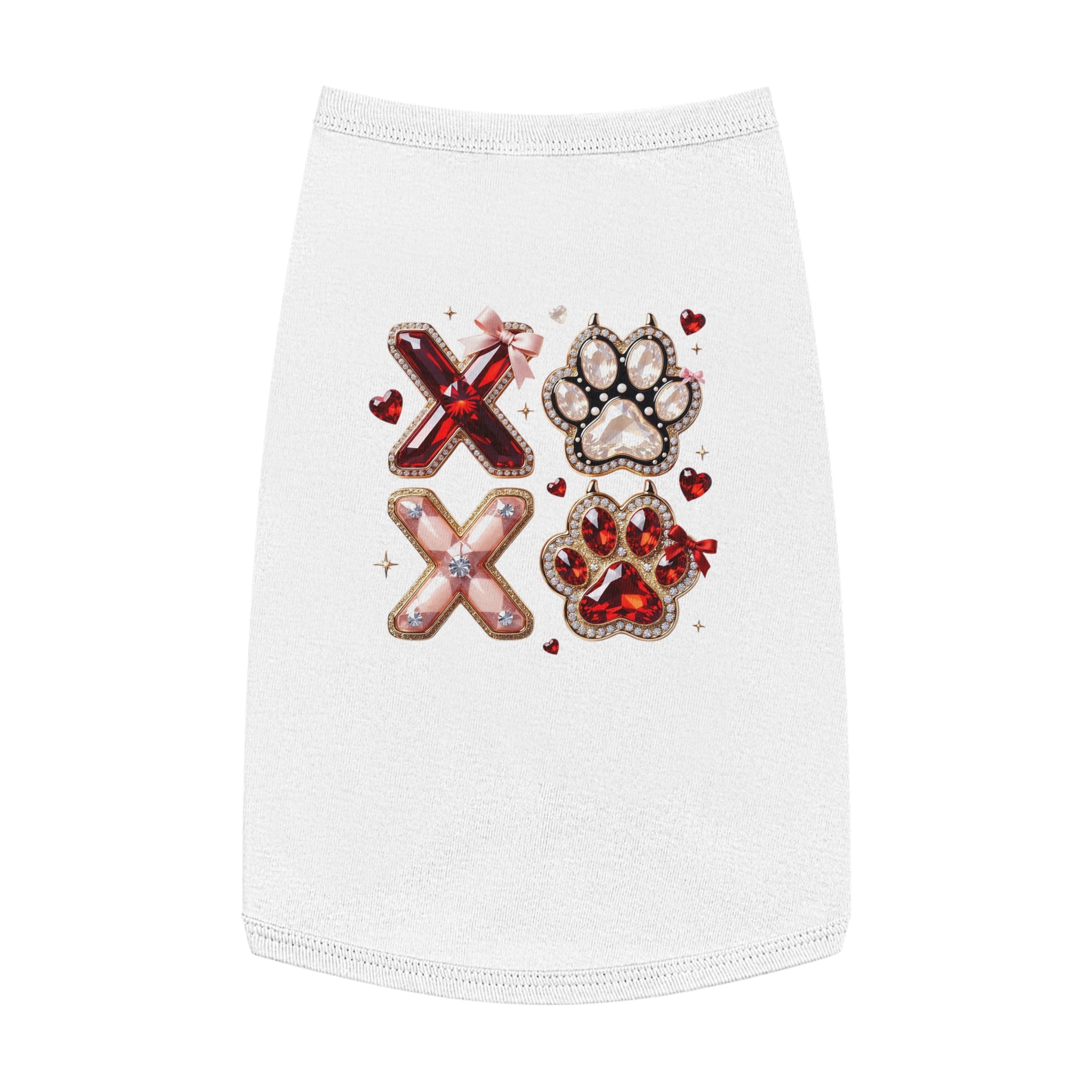 PET TANK TOP - SPARKLING PAW XOXO JEWEL DESIGN Pets