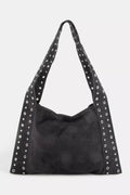 FAME GROMMET STRAP SUEDE SHOULDER BAG Handbag