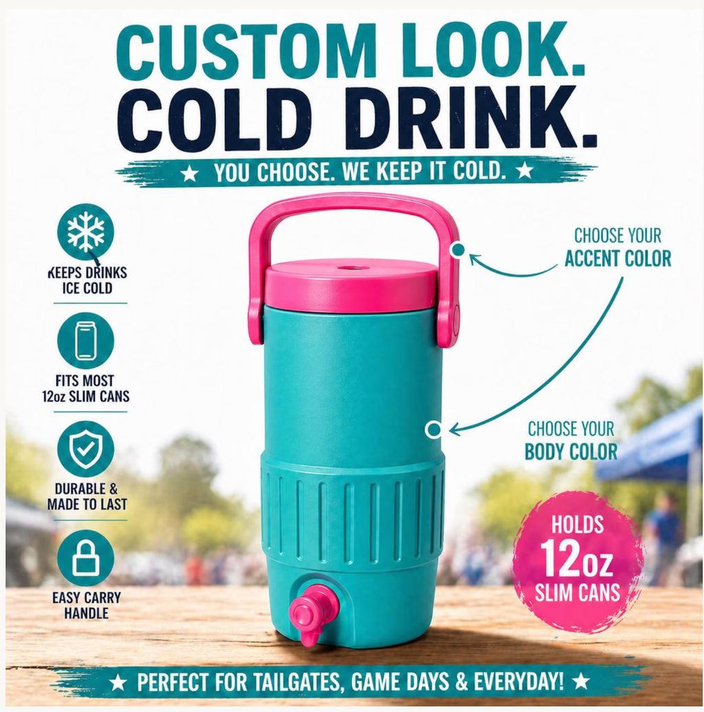 3D PRINTED CUSTOM SIDE LINE 12 OUNCE SKINNY CAN HOLDERS can holder
