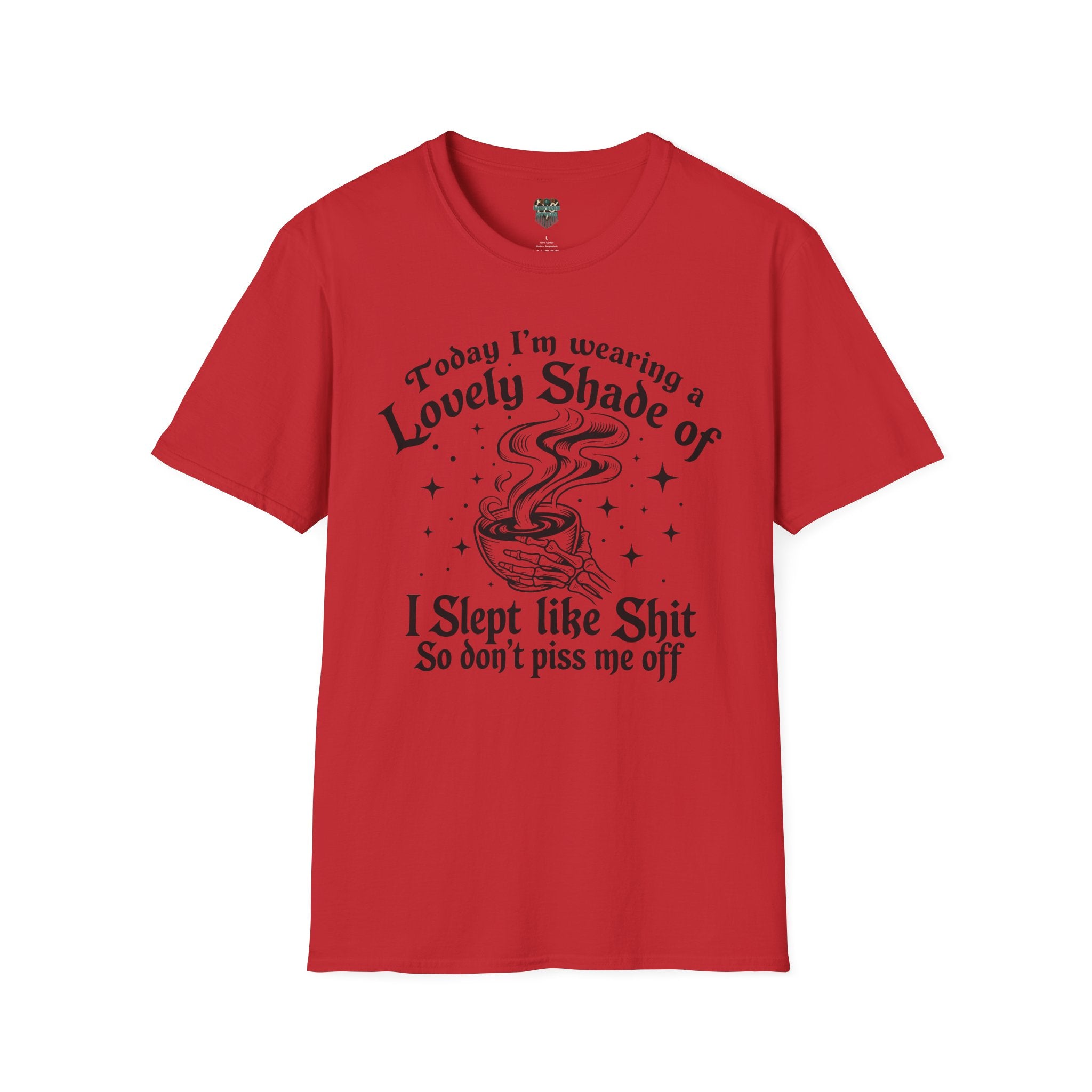 FUNNY COFFEE TSHIRT - "I SLEPT LIKE SHIT" RETRO WITCHY CUSTOM GRAPHIC TSHIRT T-Shirt