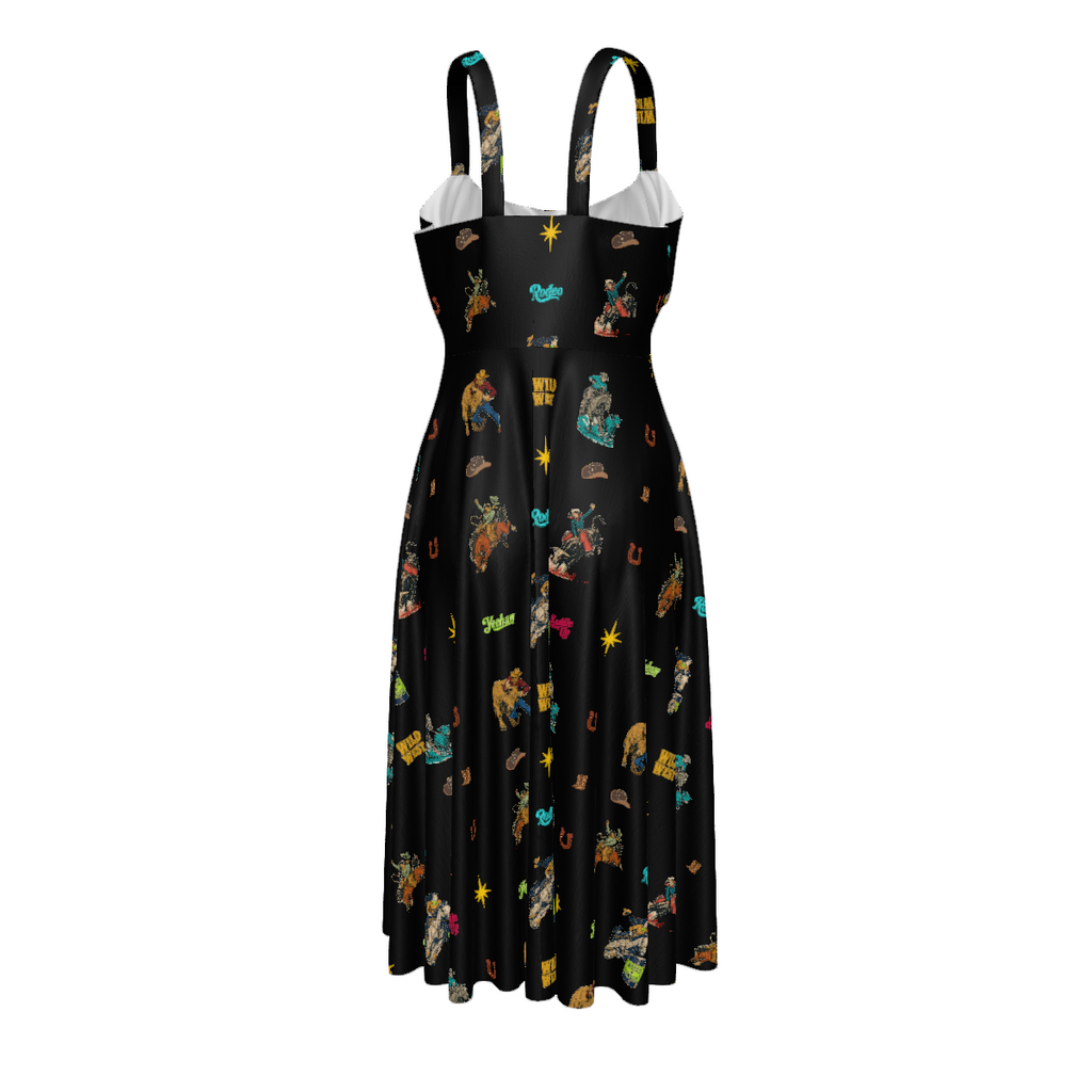 Baha Ranch The Last Roundup Country Western Prairie Dress in black Dresses