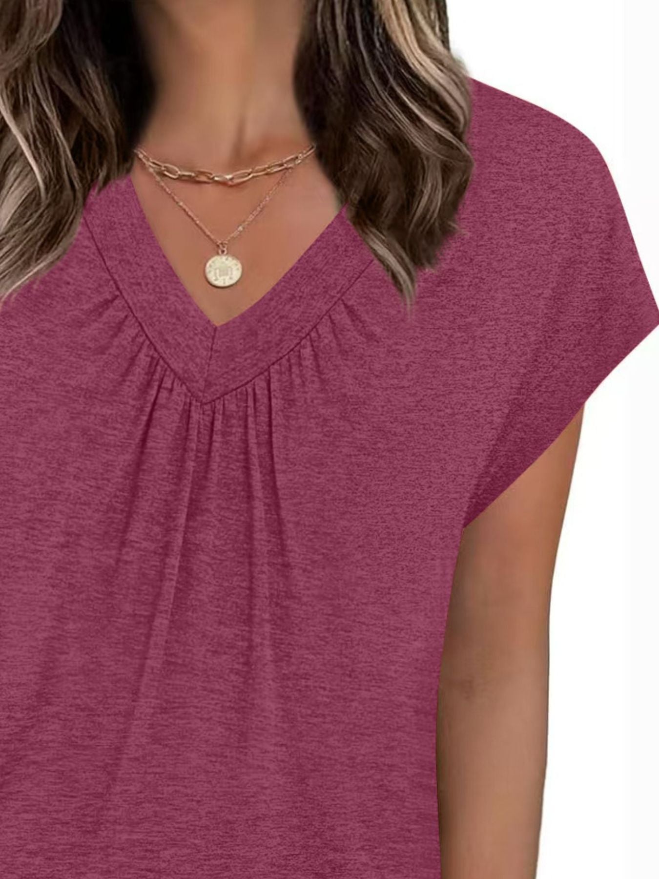 V-NECK RELAXED FIT T-SHIRT Tops