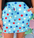 RED, WHITE AND BLUE STAR SKORT - STRETCHY SKORT