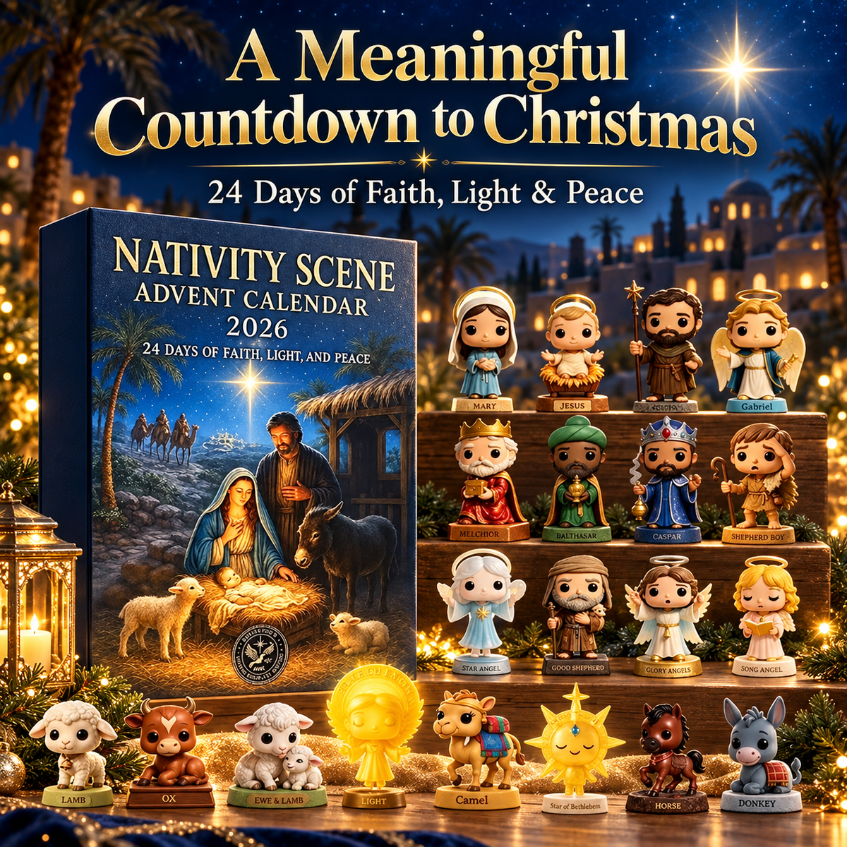 NATIVITY SCENE ADVENT CALENDAR 2026 | 24 DAYS OF FAITH, LIGHT, AND PEACE advent calendar