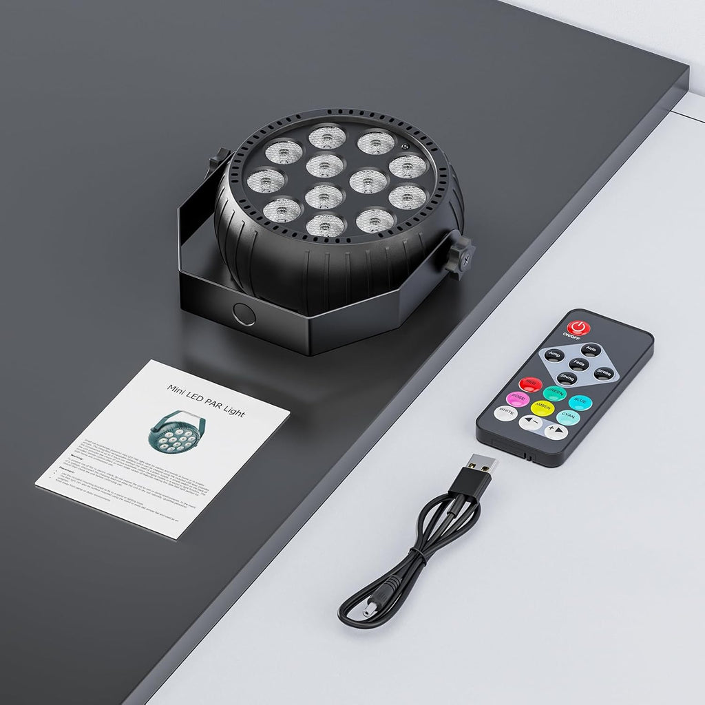 RECHARGABLE MINI PAR LIGHTS - GREAT FOR WEDDINGS, PARTIES AND CHURCH EVENTS LED Lights