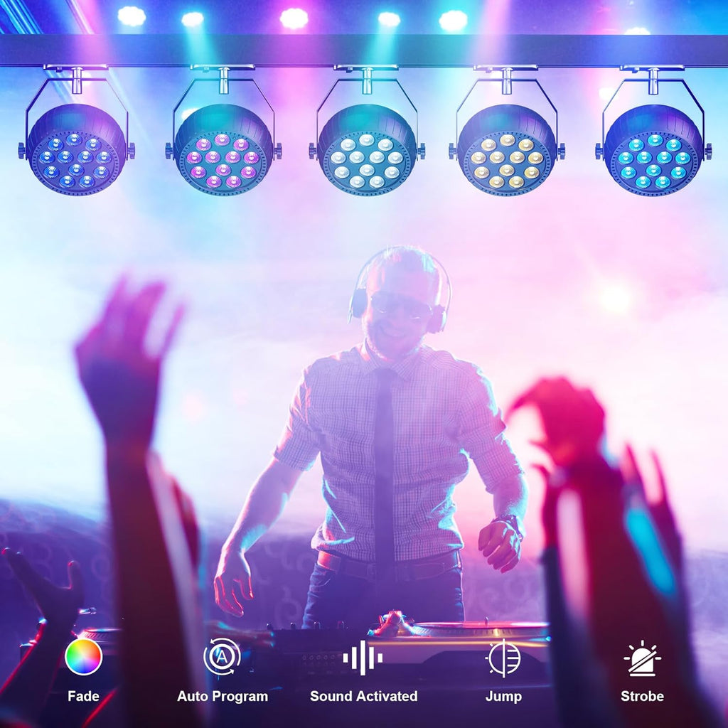 RECHARGABLE MINI PAR LIGHTS - GREAT FOR WEDDINGS, PARTIES AND CHURCH EVENTS LED Lights