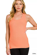 ZENANA RIBBED SCOOP NECK TANK TOP Tank Top