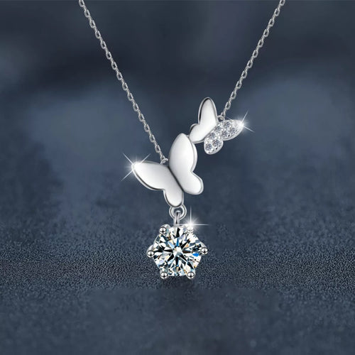 1 CARAT MOISSANITE .925 STERLING SILVER PENDANT NECKLACE Necklace