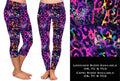 PURPLE LEOPARD LEGGINGS, CAPRIS WITH POCKETS