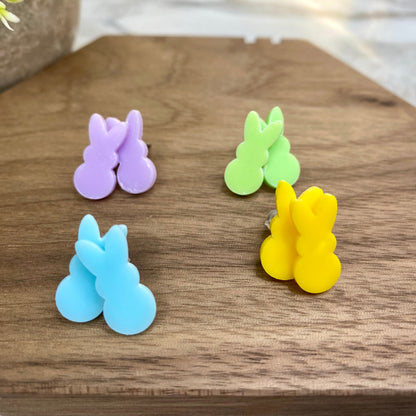 Acrylic Stud Earrings - Easter - Bunny Mix