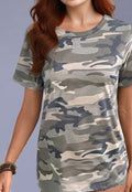 Green Camo Print Short Sleeve Tee