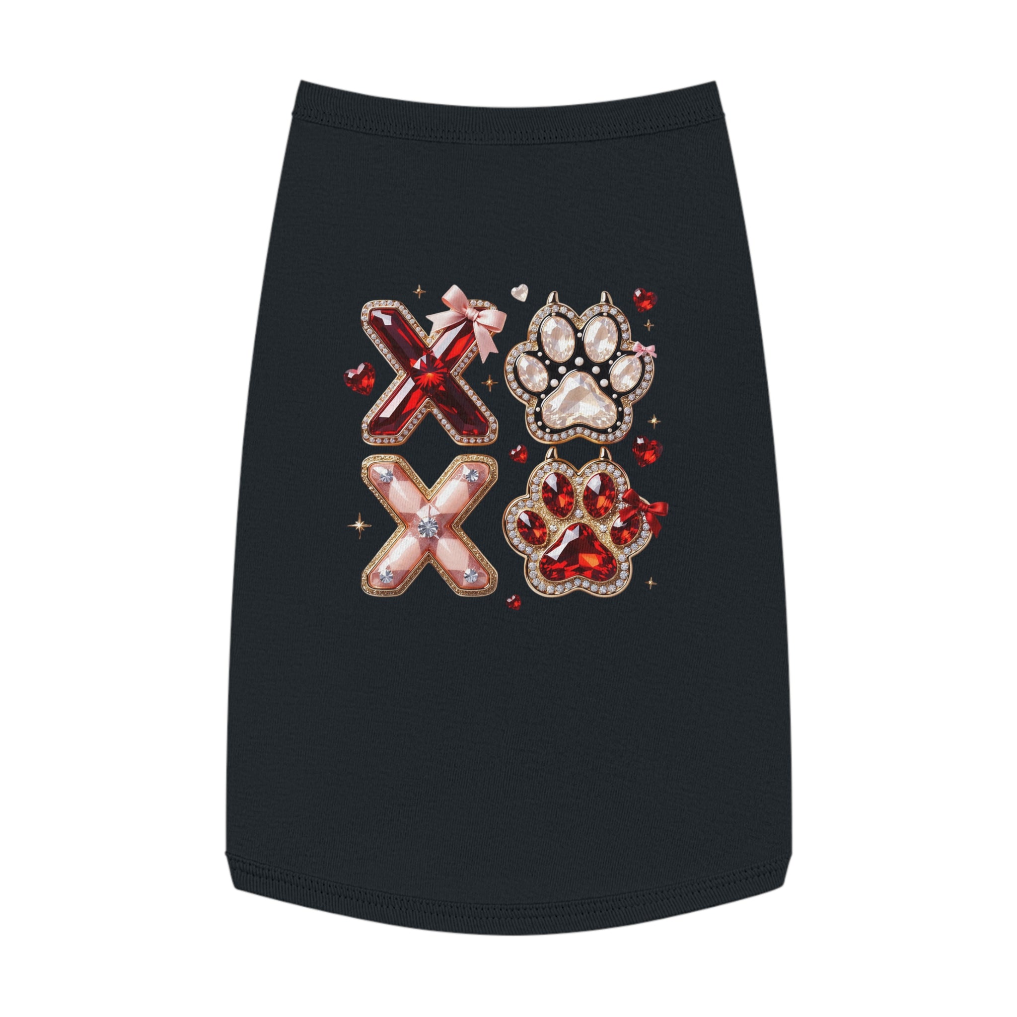 PET TANK TOP - SPARKLING PAW XOXO JEWEL DESIGN Pets