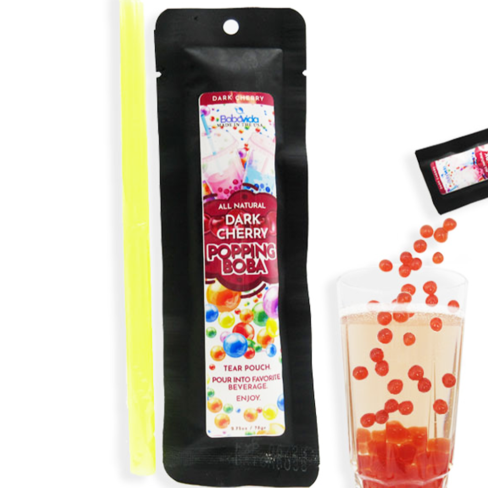 BobaVida Popping Boba Dark Cherry Single Serve