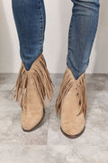 LEGEND WOMEN'S FRINGE COWBOY WESTERN ANKLE BOOTS SHOE