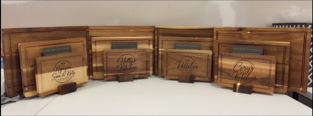 CUSTOM MADE WOOD CUTTING BOARDS - MADE IN THE USA