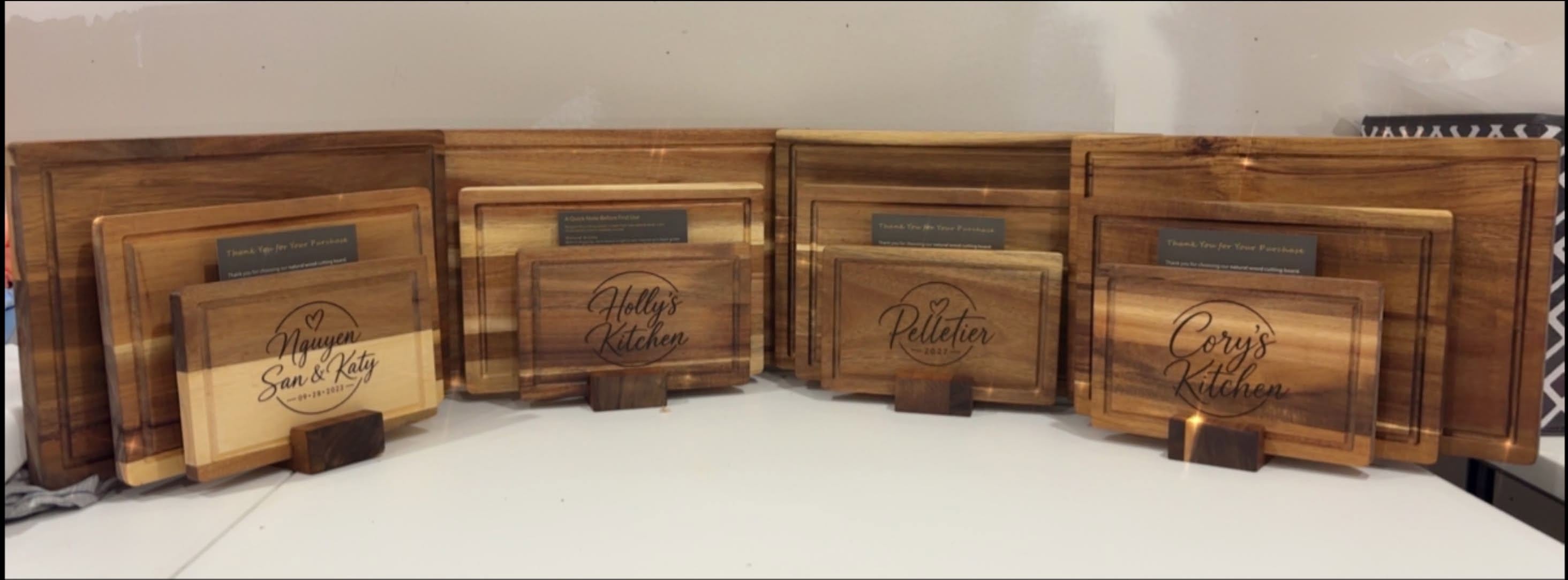 CUSTOM MADE WOOD CUTTING BOARDS - MADE IN THE USA