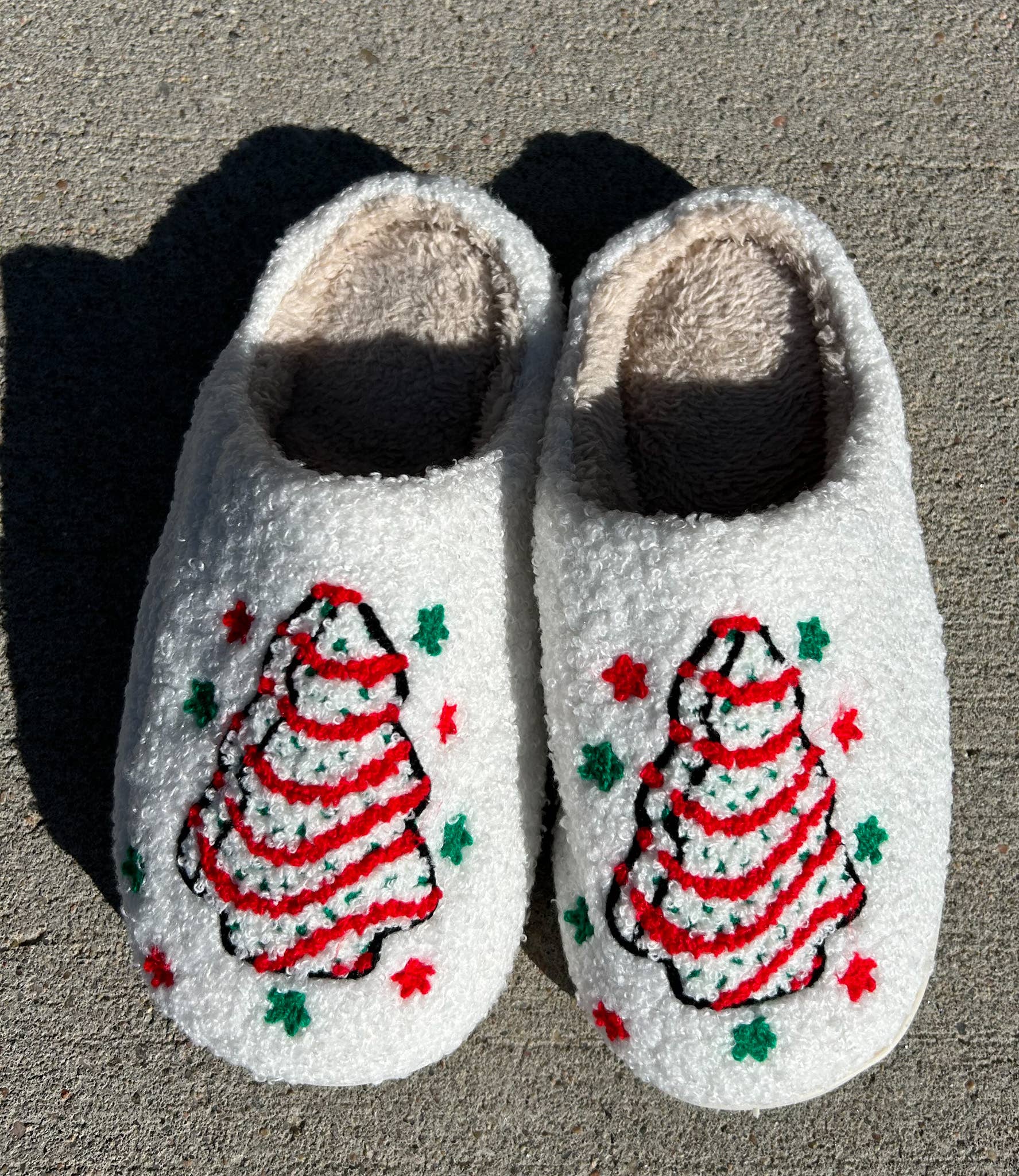 Christmas Tree Cake Slippers