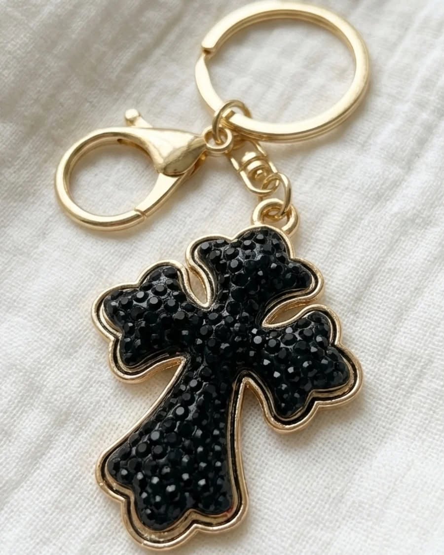 BLING CROSS KEYCHAIN OR HANDBAG CHARM | AN AMAZING GIFT, OR A WAY TO DRESS UP YOUR HANDBAG Keychain