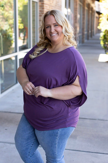 IN STOCK Darcy Dolman - Dark Purple | Women's Flowy Top