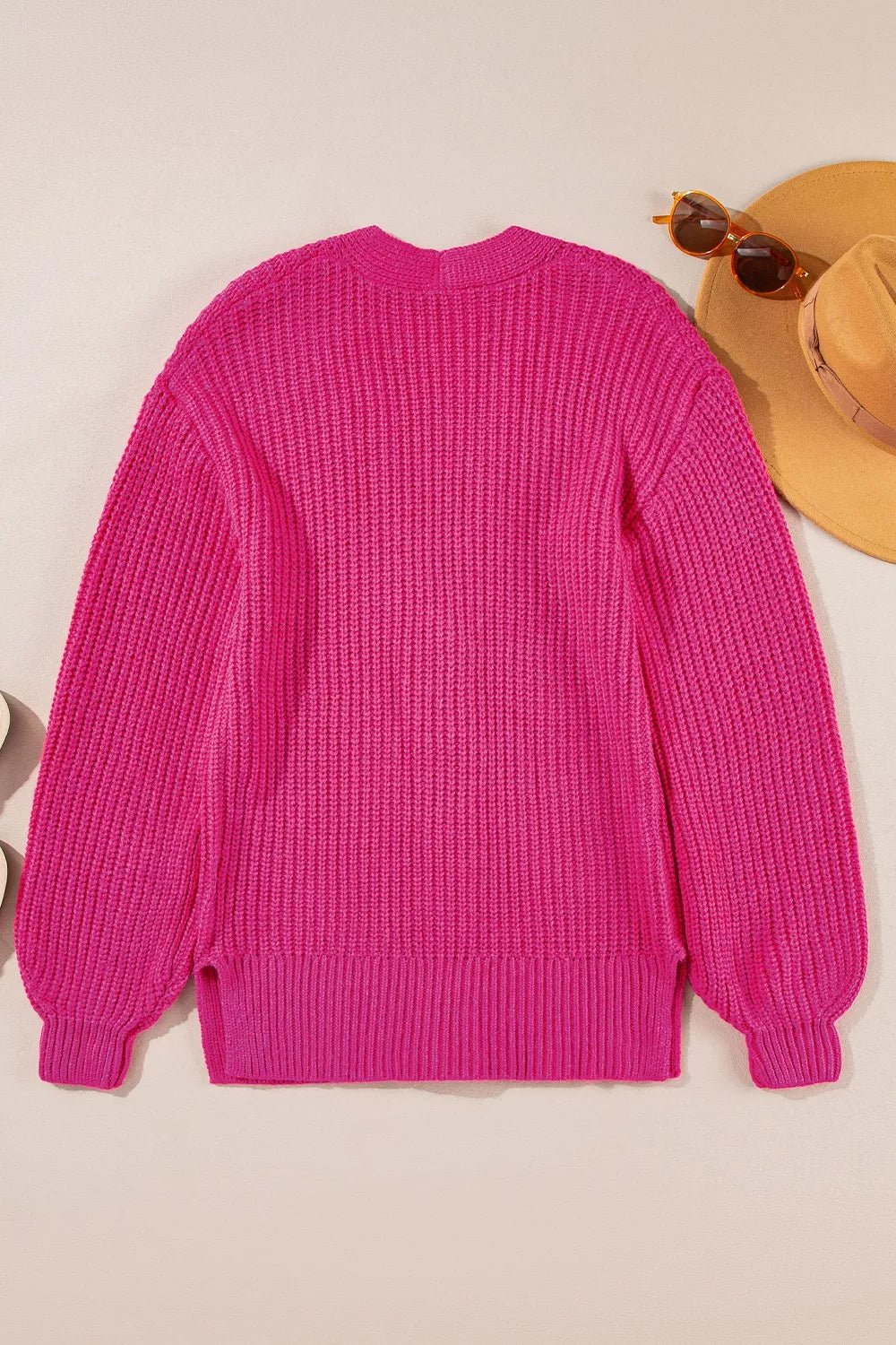 CHUNKY KNIT BUTTON-DOWN CARDIGAN Cardigan