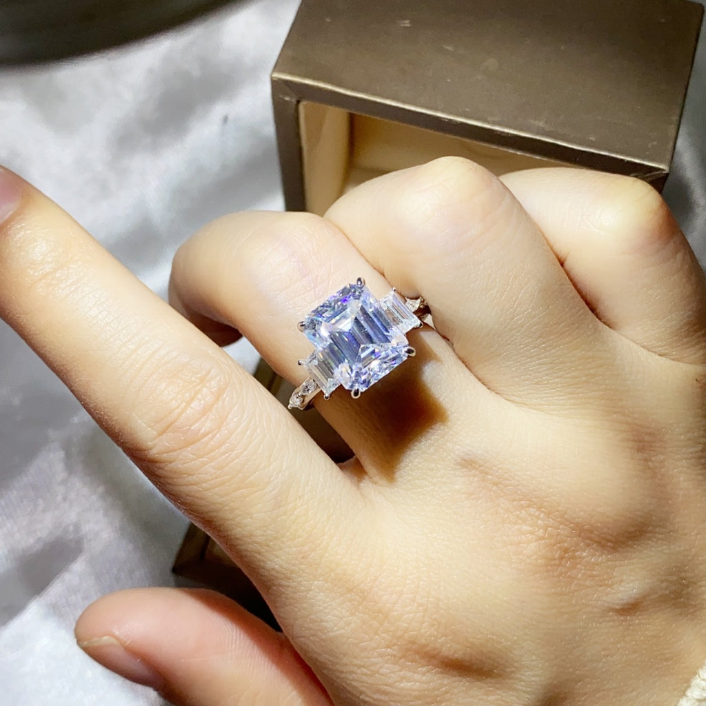 5 CARAT MOISSANITE .925 STERLING SILVER RING RINGS