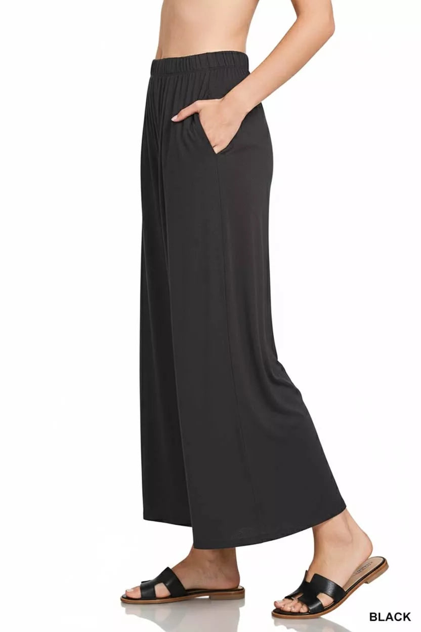 ZENANA ELASTIC WAIST COMFY LOUNGE PANTS loungewear