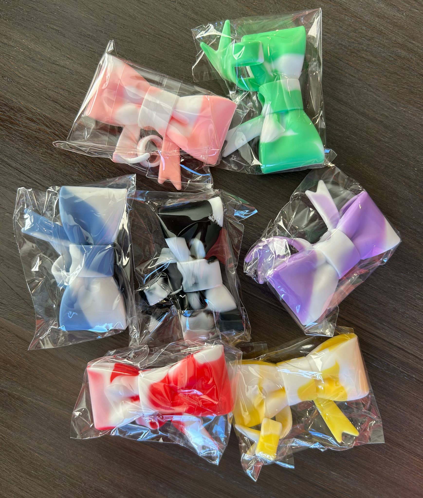 Tie Dye Bow Straw Topper