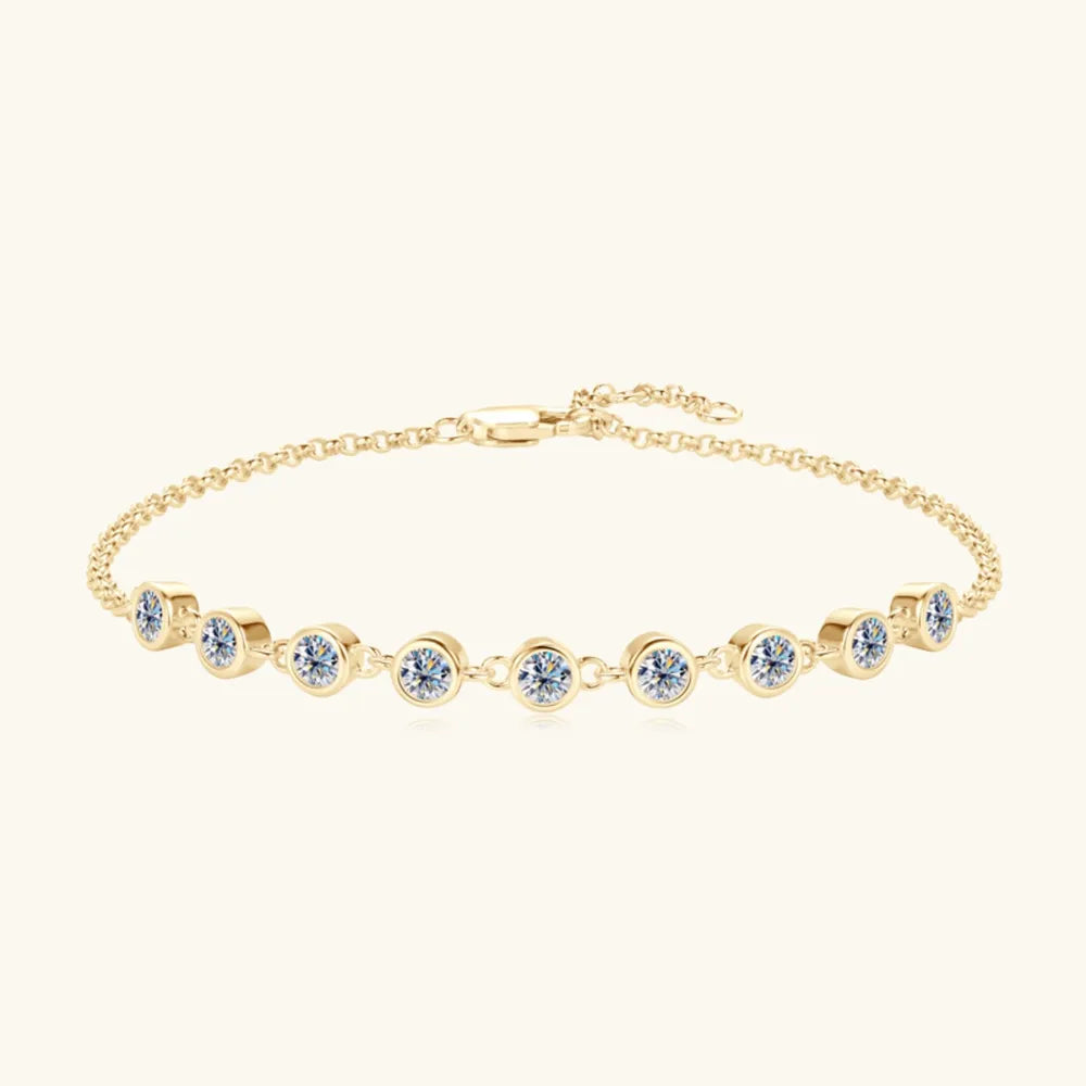 INLAID MOISSANITE .925 STERLING SILVER BRACELET bracelet