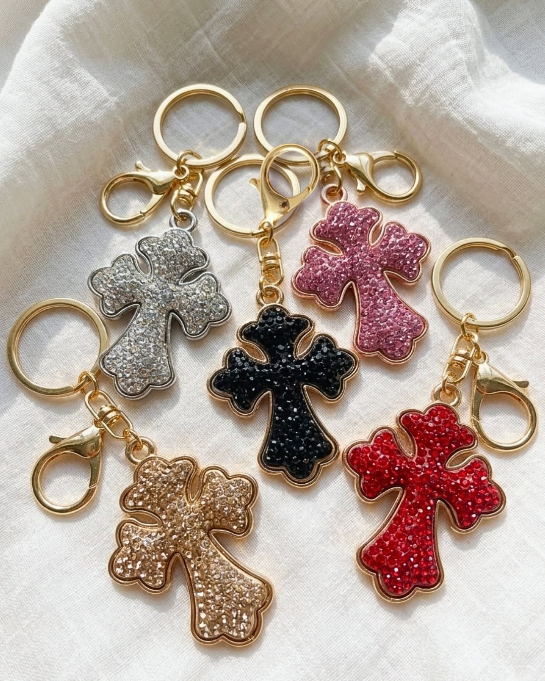 BLING CROSS KEYCHAIN OR HANDBAG CHARM | AN AMAZING GIFT, OR A WAY TO DRESS UP YOUR HANDBAG Keychain