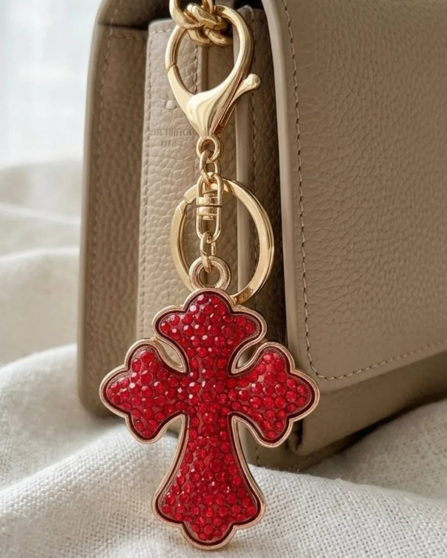 BLING CROSS KEYCHAIN OR HANDBAG CHARM | AN AMAZING GIFT, OR A WAY TO DRESS UP YOUR HANDBAG Keychain