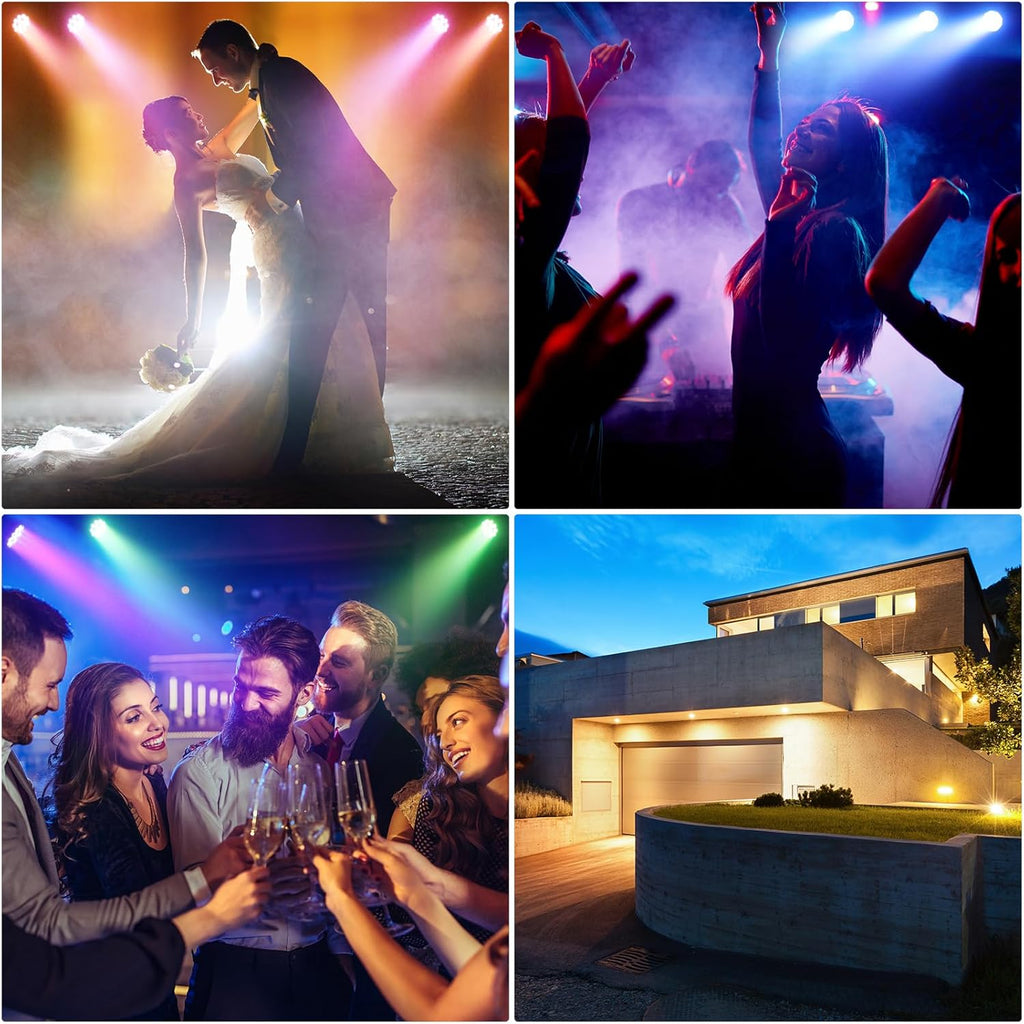RECHARGABLE MINI PAR LIGHTS - GREAT FOR WEDDINGS, PARTIES AND CHURCH EVENTS LED Lights