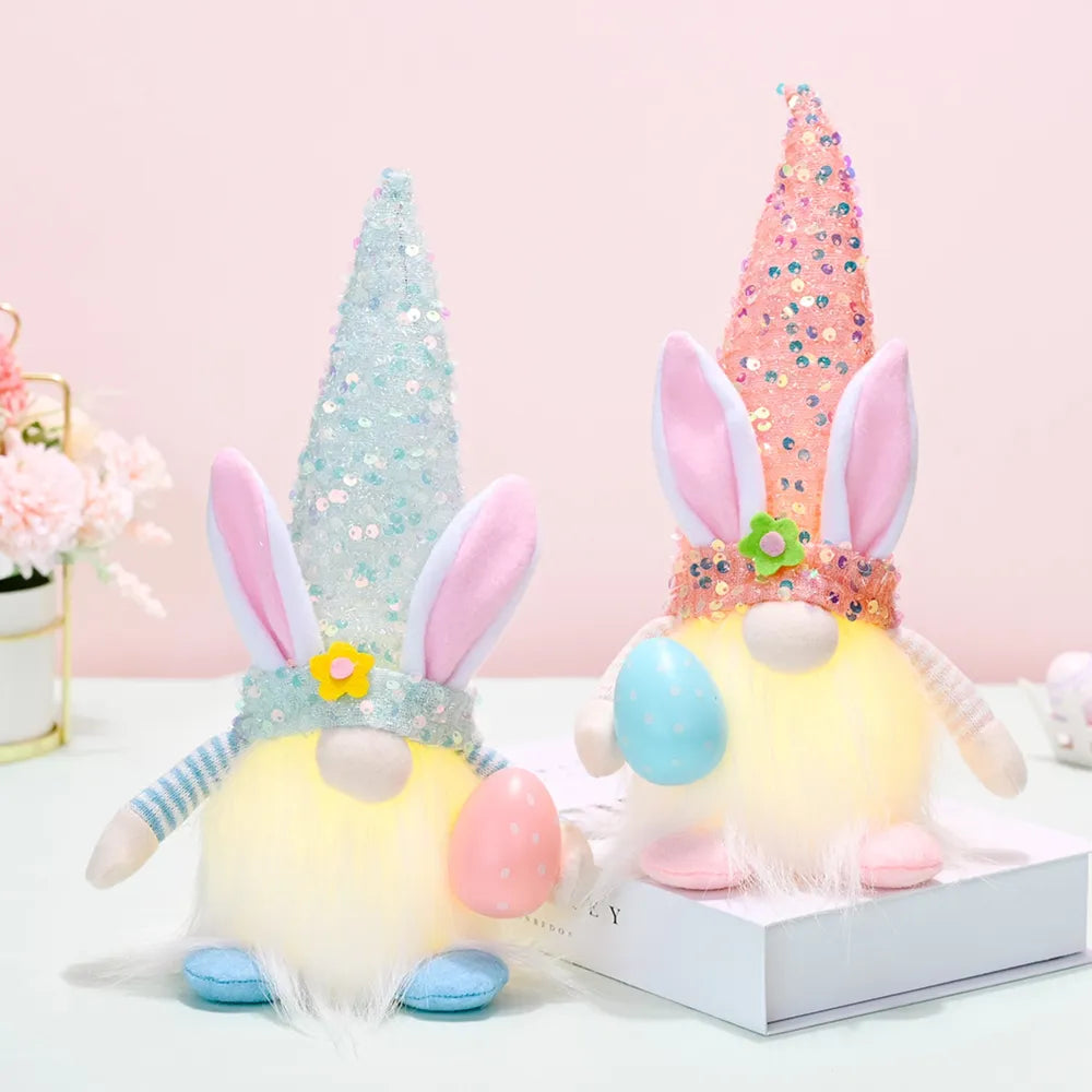 EASTER SEQUIN POINTED HAT GNOME home decor