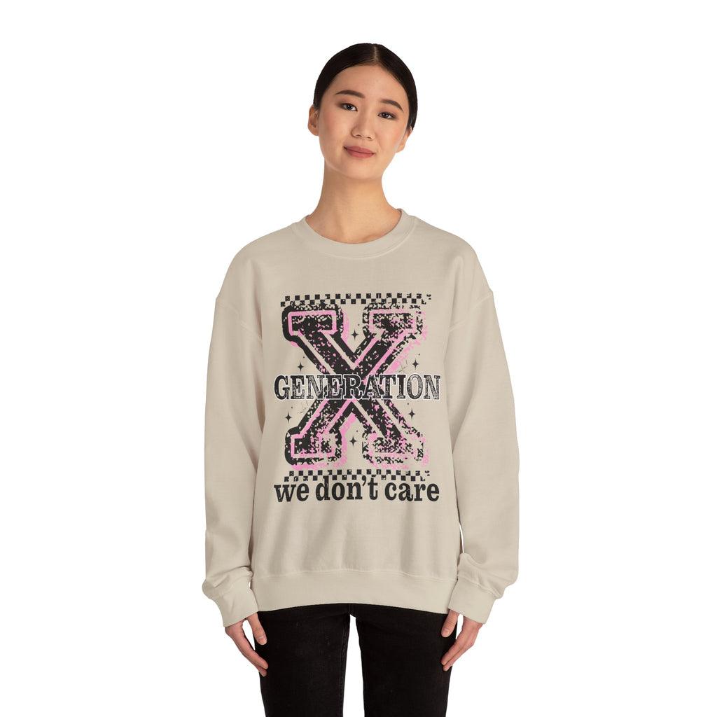 GENERATION X - WE DON'T CARE CUSTOM GRAPHIC SWEATSHIRT Sweatshirt