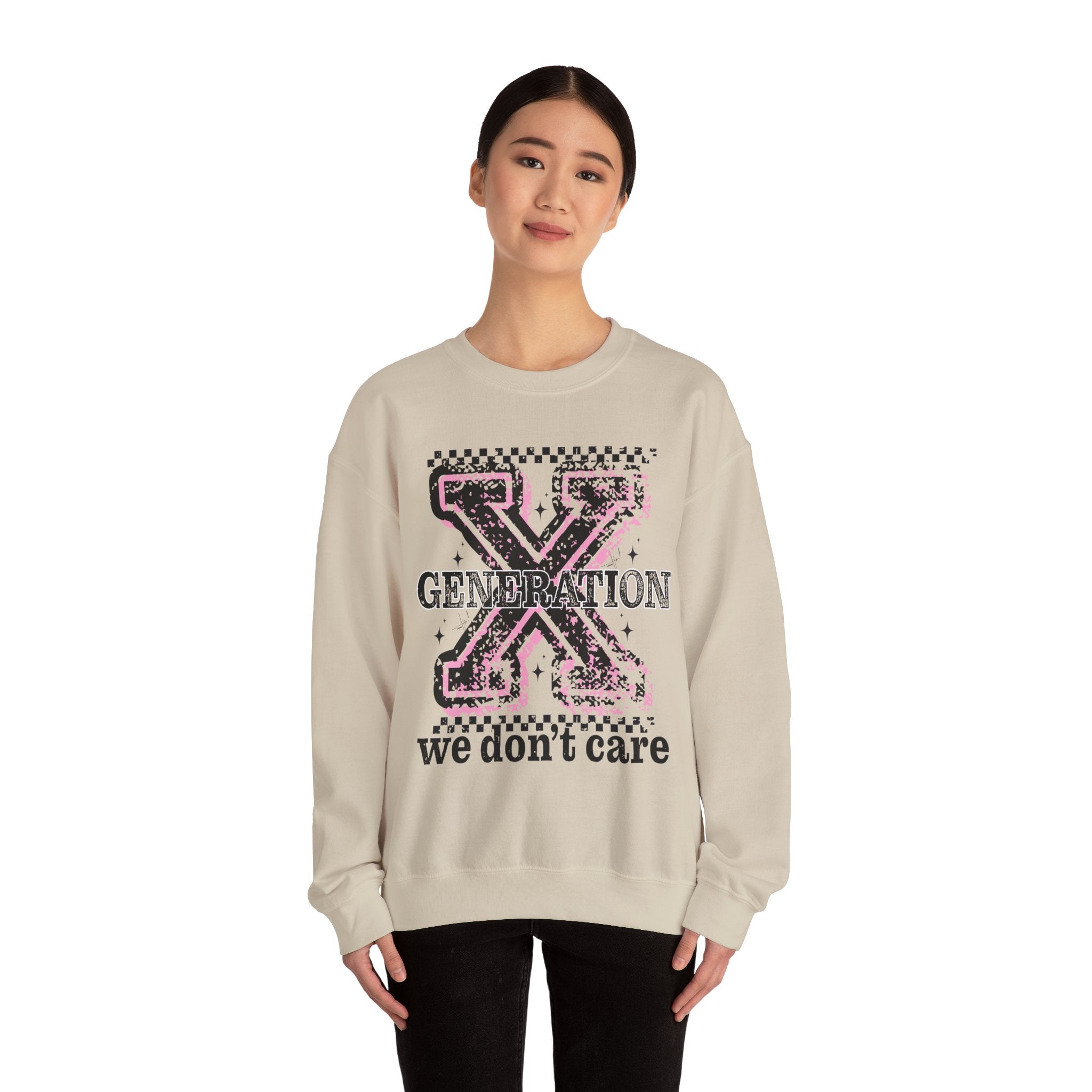 GENERATION X - WE DON'T CARE CUSTOM GRAPHIC SWEATSHIRT Sweatshirt
