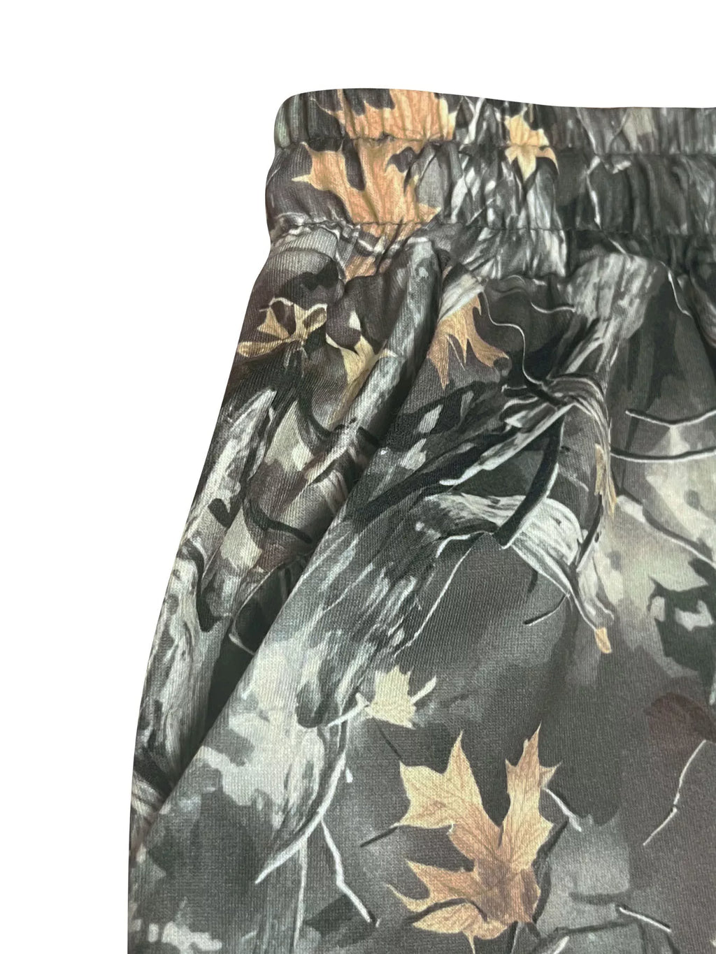 RELAXED FIT CAMO PRINT DRAWSTRING WAIST PANTS Pants
