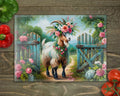 Whimsical Goat Glass Cutting Board cutting board