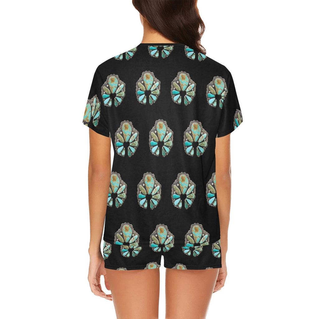 TURQUOISE NAJA WOMEN'S PAJAMA SHORT SET pajama set