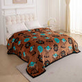 BROWN HIGHLAND HEIFER COW AND CONCHO KING SIZE BLANKET | SUPER PLUSH SOFTNESS Blanket