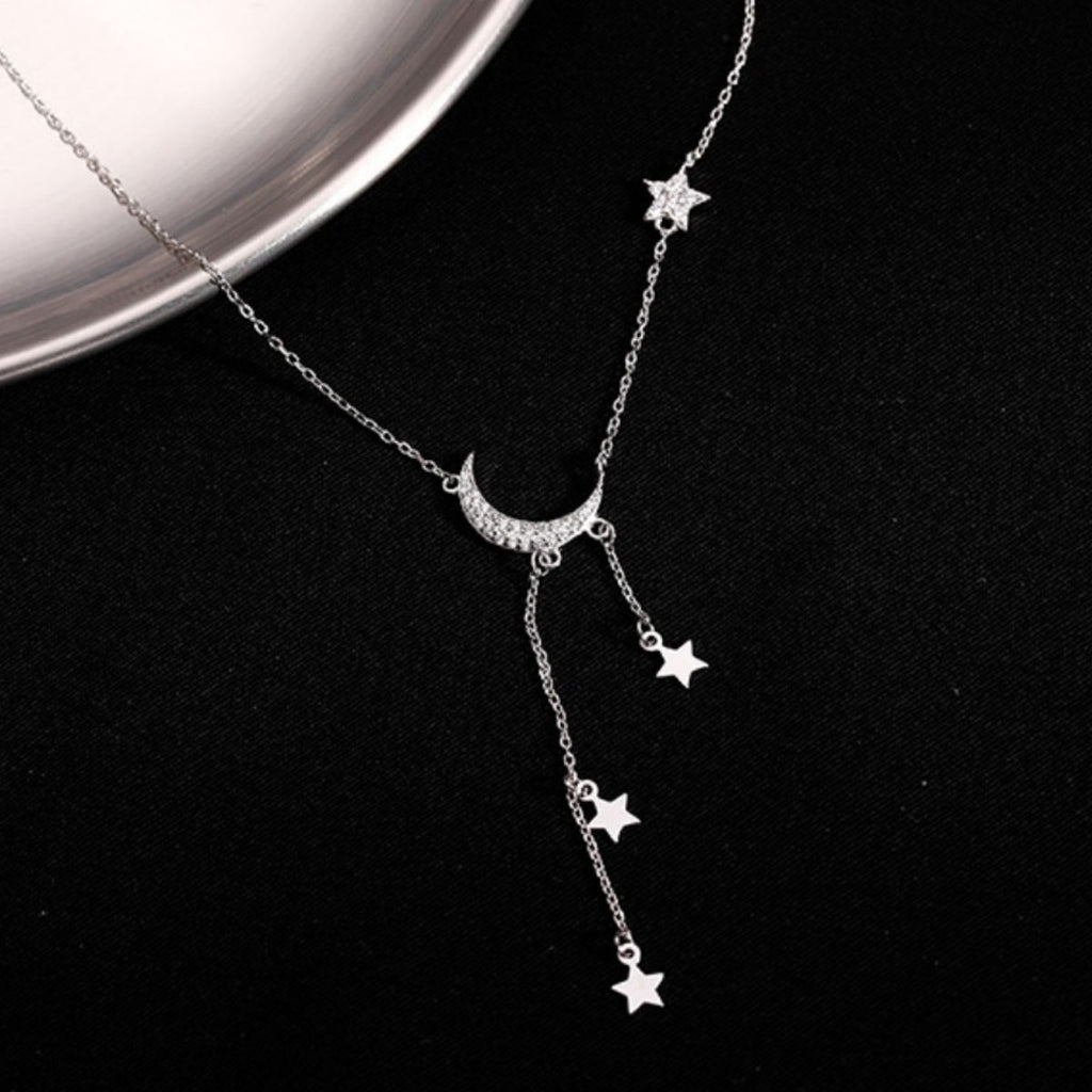 .925 STERLING SILVER STAR MOON NECKLACE Necklace