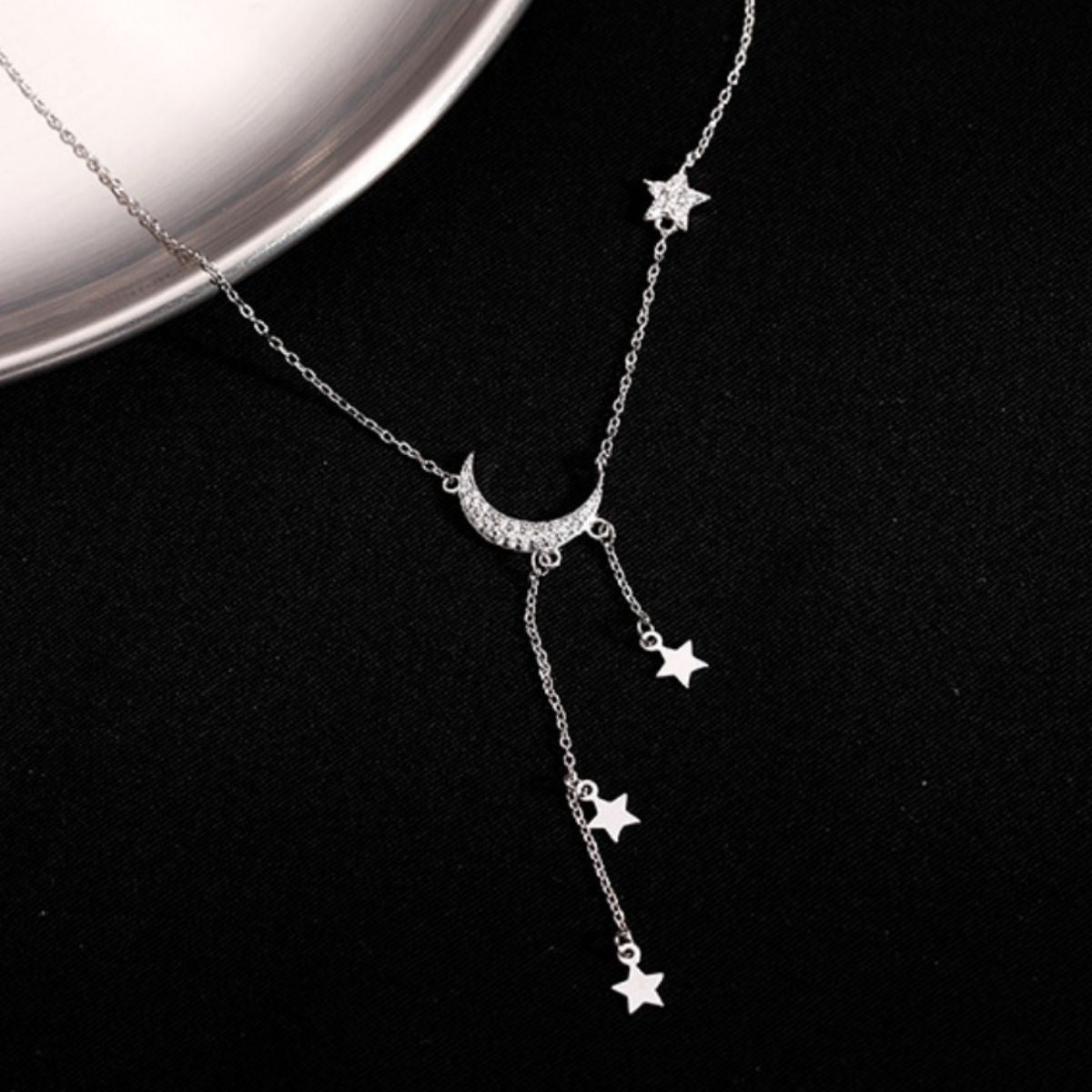 .925 STERLING SILVER STAR MOON NECKLACE Necklace
