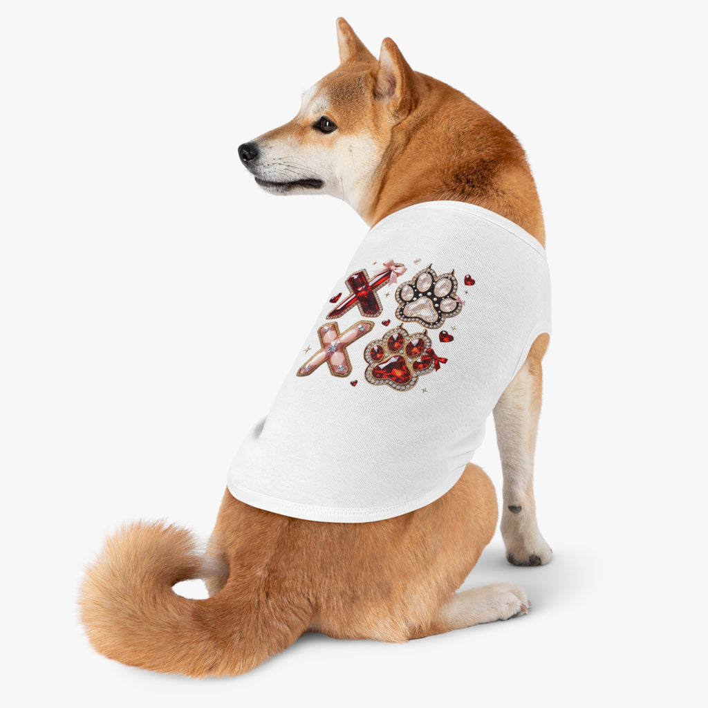 PET TANK TOP - SPARKLING PAW XOXO JEWEL DESIGN Pets