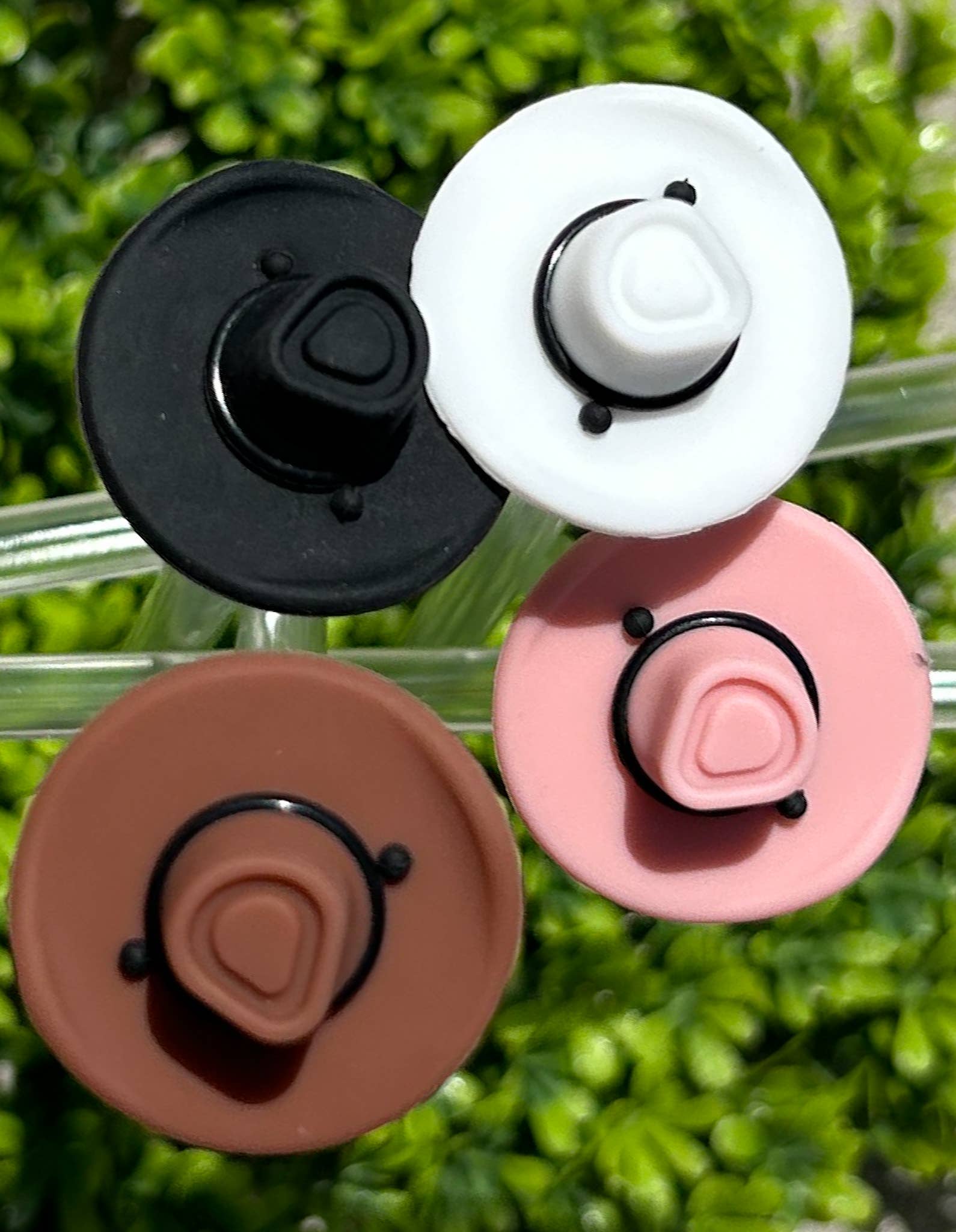 Cowboy Hat Straw Toppers Set of 4