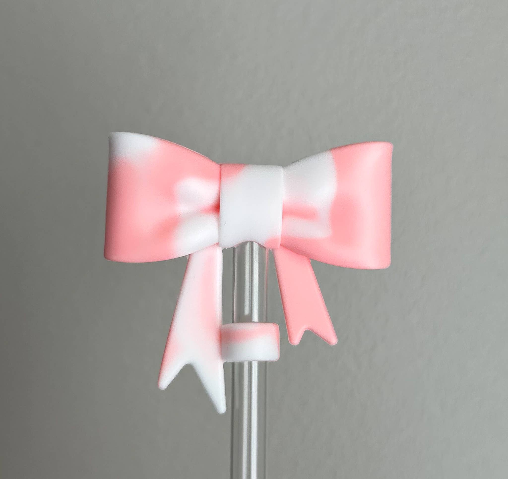 Tie Dye Bow Straw Topper